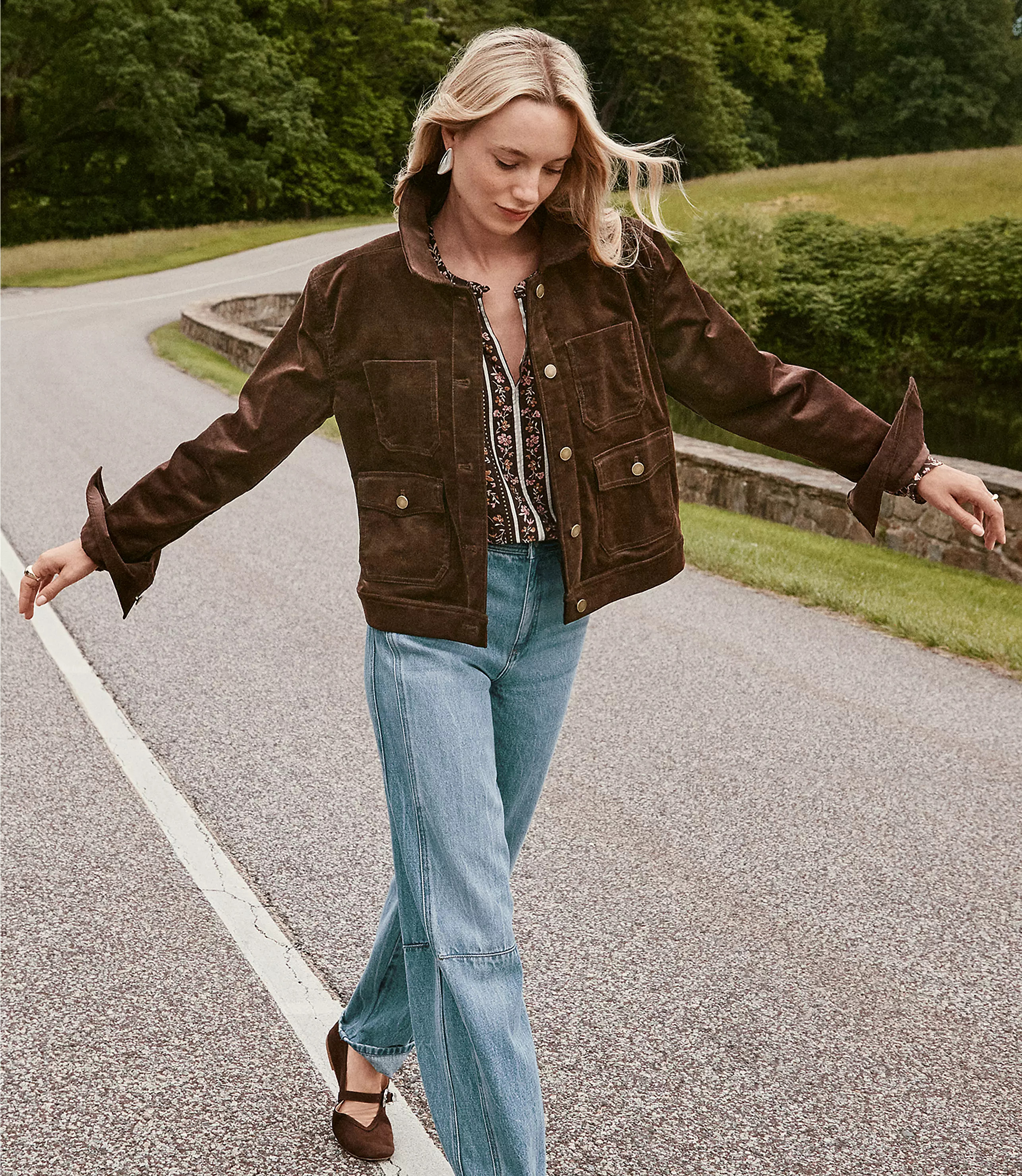 Brushed Corduroy Shirt Jacket | LOFT