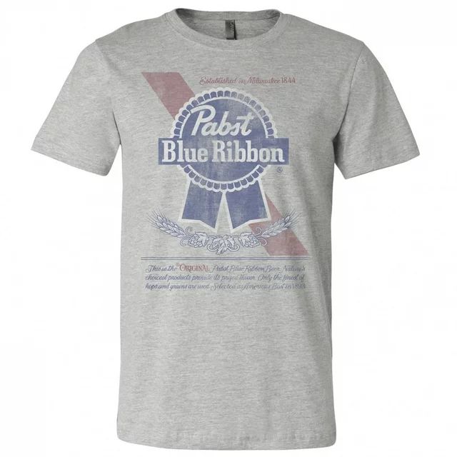 Pabst Blue Ribbon Distressed Logo T-Shirt-Large - Walmart.com | Walmart (US)
