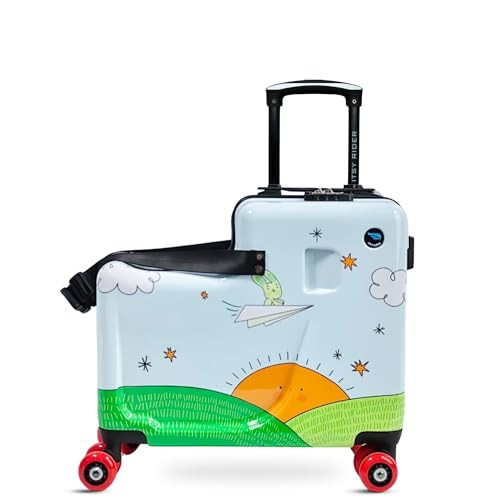 Cegali Itsy Rider 20" Ride-on Suitcase for Kids with Double Spinner Red Wheels (Blue Aero Flyer) | Amazon (US)