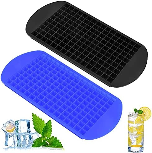Silicone Ice Cube Trays, 2 Pcs 160 Grids Ice Cube Trays Square Shape Silicone Mini Ice Cubes Tray... | Amazon (CA)