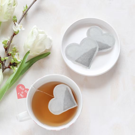 Heart shaped tea bags POSITIVI-TEA Gift Box | Box of 5  | Love, Valentines Gift, Birthday Gift, C... | Etsy (US)