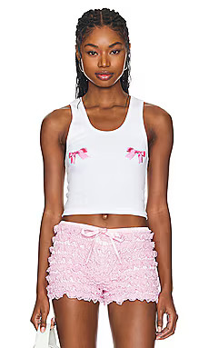 Lovers and Friends Bow Tank in White from Revolve.com | Revolve Clothing (Global)