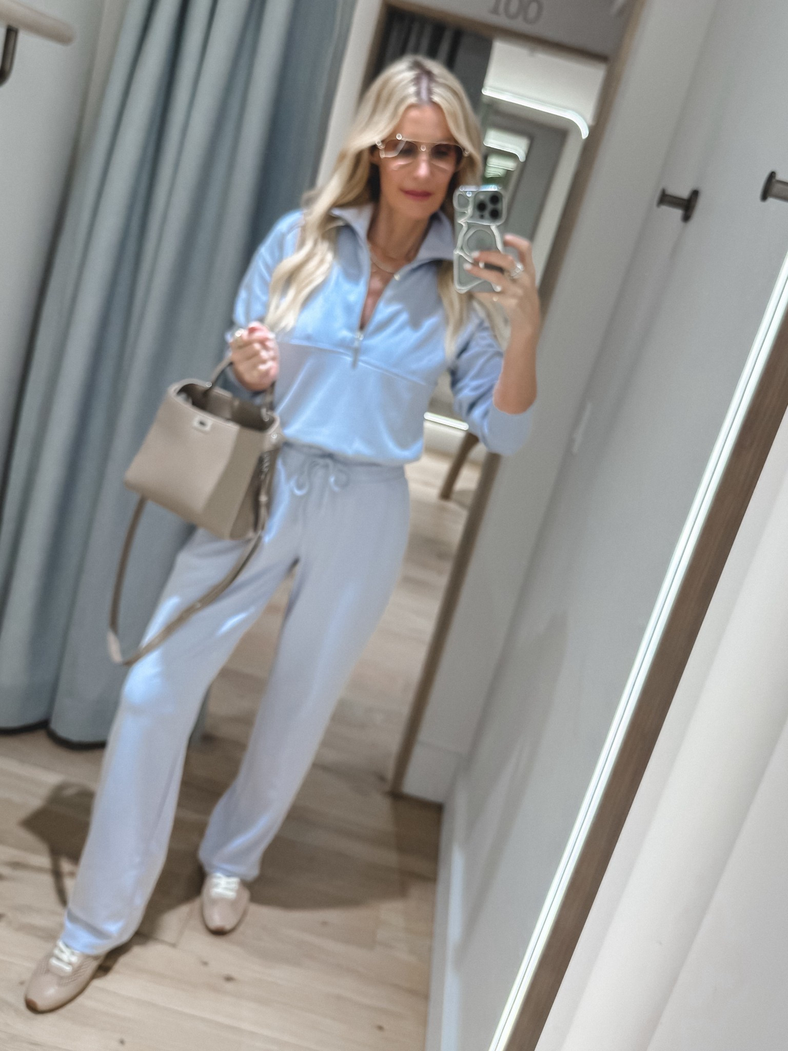 This baby blue Athleta set is the perfect casual outfit—soft, comfortable, and the adjustable cinch gives you that flattering shape ✨ Both pieces are on major sale, and I’m wearing an XS in the top and bottoms, they fit TTS 

 

#LTKdayinmylife #LTKActive #LTKOver40