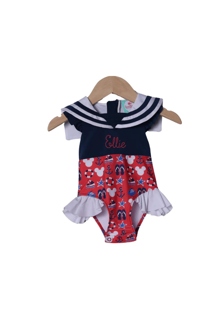 Sail Away Mouse Swimsuit | The Smocked Flamingo