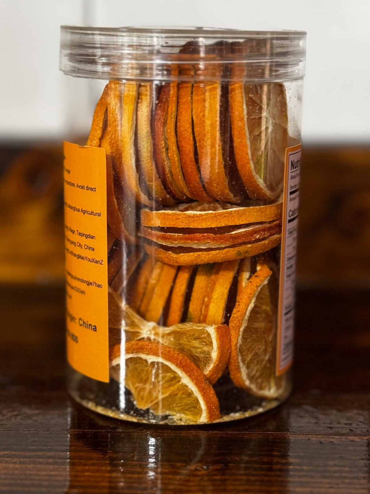 XCVFDVOR Dried oranges slices | Dehydrated orange slices | No added sugar | Dried orange slices for cakes, cocktails, holiday decorations (90g/3.17 oz) (3.17 oz, Orange) | Amazon (US)