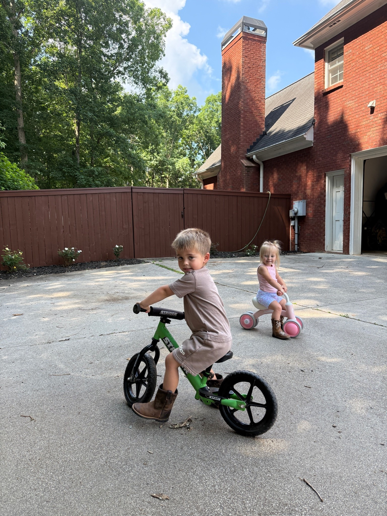 Outside fun with our bikes and boots.

#LTKmomlife #LTKKids #LTKdayinmylife