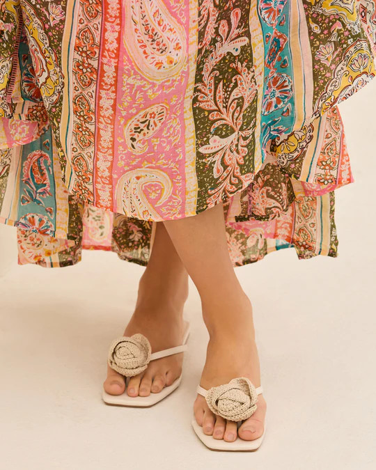 Idella Rosette Detail Flat Sandal | VICI