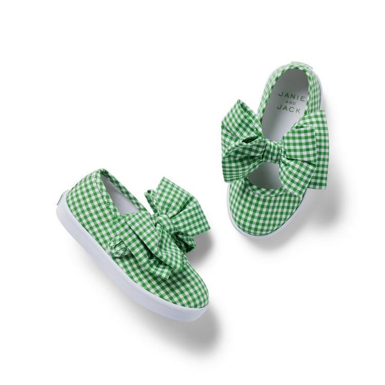 Gingham Bow Sneaker | Janie and Jack