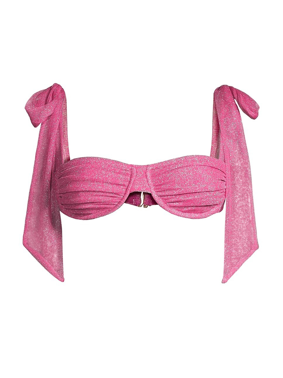 Drea Glittery Bikini Top | Saks Fifth Avenue