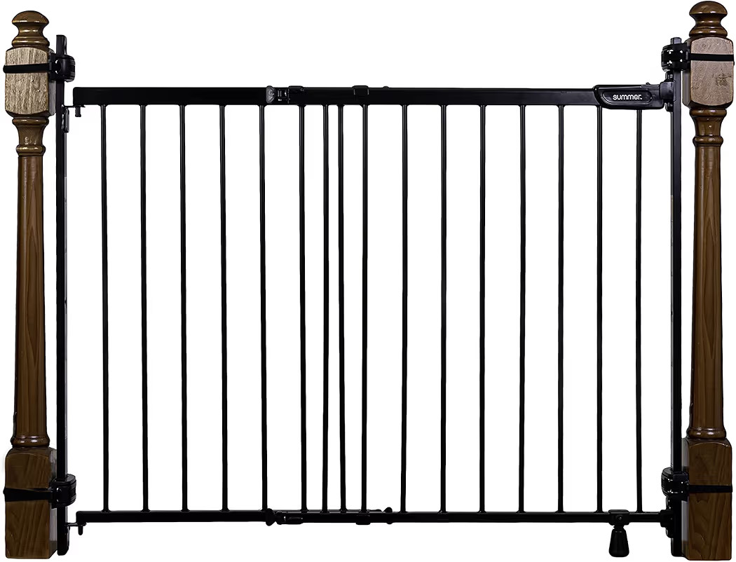 Summer Infant Metal Banister & Stair Safety Baby Gate, 31'-46' Wide, 32.5' Tall, Banister & Wall Mount, Black | Amazon (US)