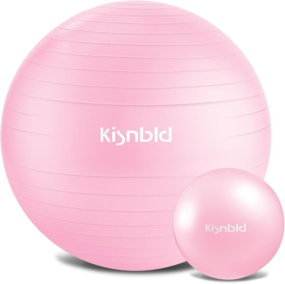 kisnbld Exercise Ball, Extra Thick Yoga Ball for Workout Pregnancy Stability, 4 Sizes Anti-Burst ... | Amazon (US)