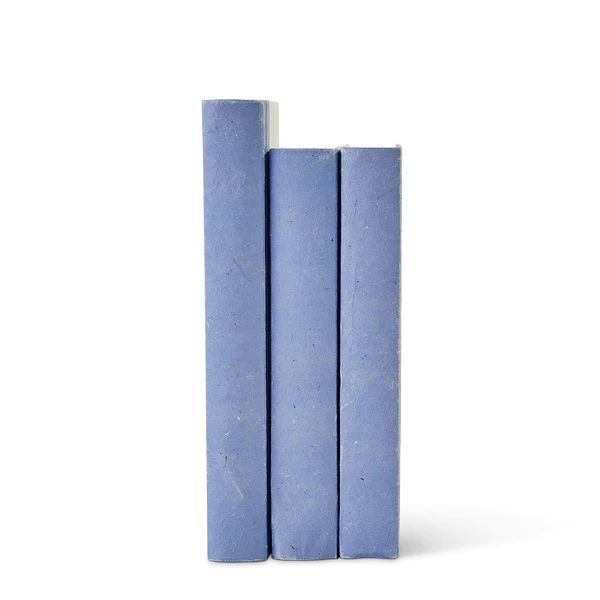Cornflower Blue Parchment Decorative Books | Caitlin Wilson Design