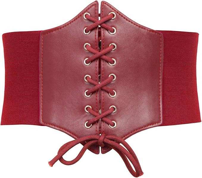 GRACE KARIN Lace-up Cinch Belt Tied Corset Elastic Waist Belt | Amazon (US)