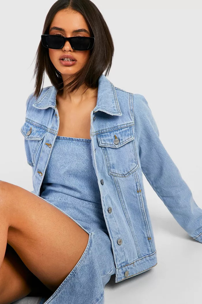 Light Blue Denim Western Jacket | Boohoo.com (UK & IE)