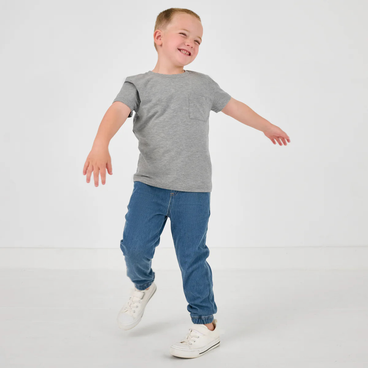 Midwash Blue Denim Jogger | Little Sleepies