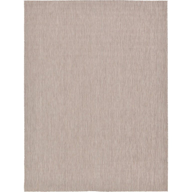 Unique Loom Solid Indoor/Outdoor Solid Rug Beige/Ivory 9' x 12' Rectangle Solid Modern Perfect Fo... | Walmart (US)