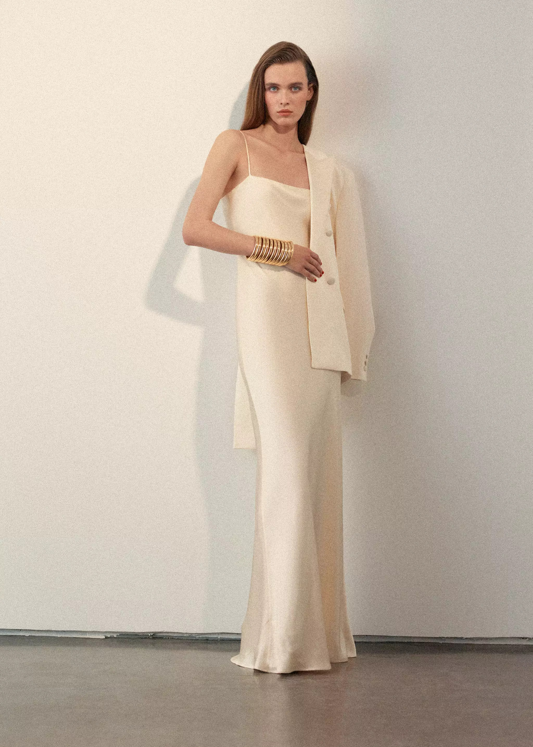 Long lingerie-style dress | Mango (US/MX/AU)