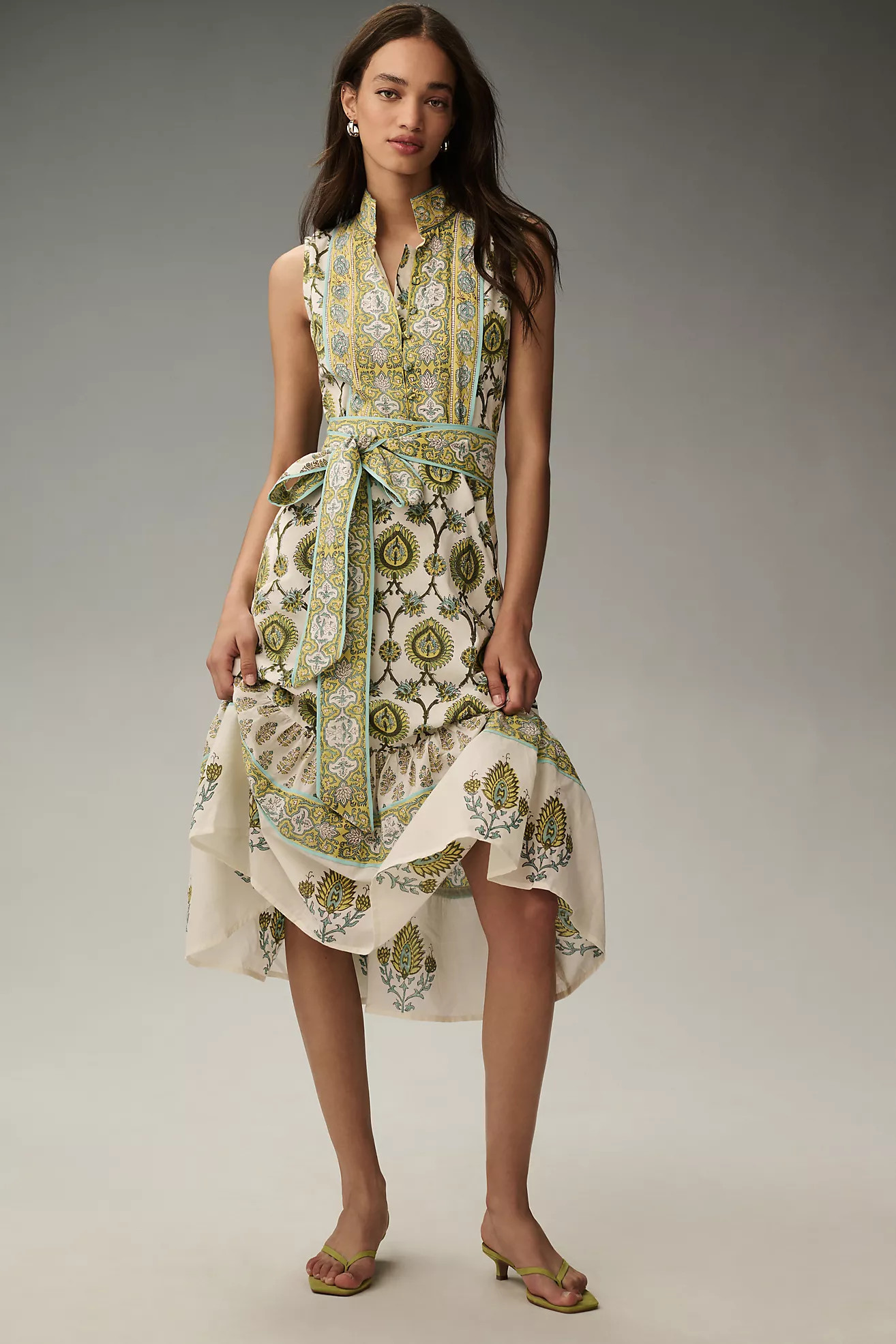 Sue Sartor Sleeveless A-Line Midi Dress | Anthropologie (US)