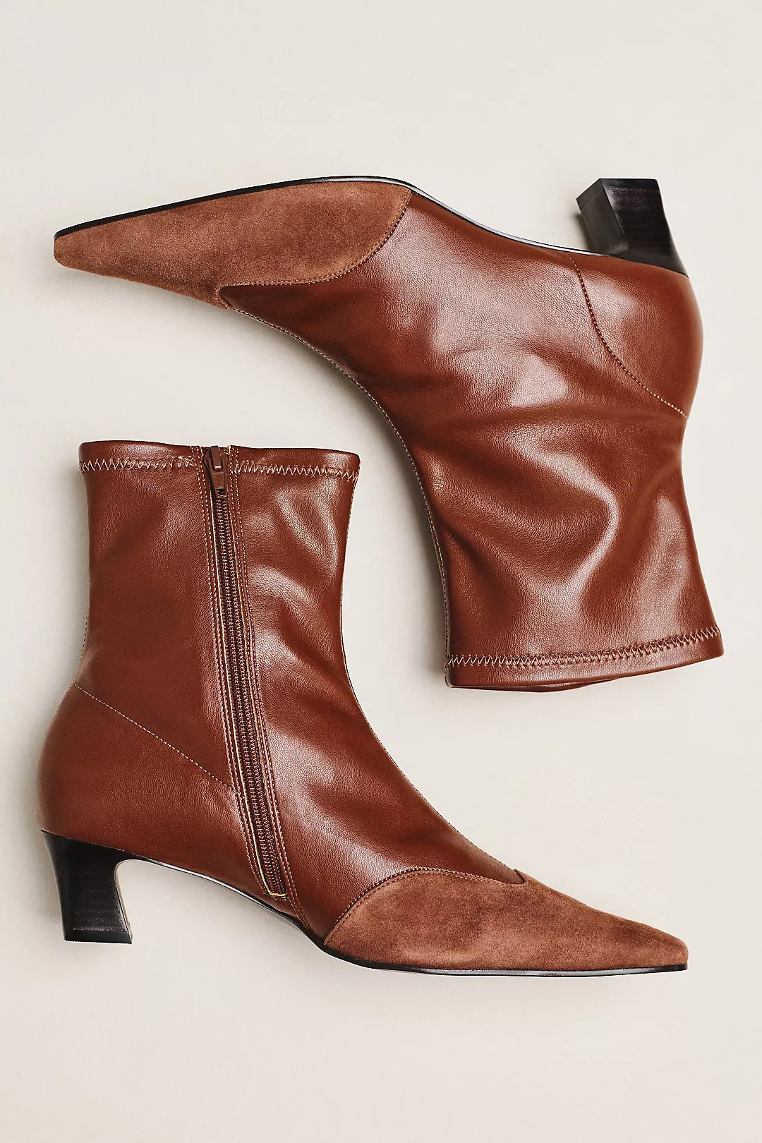 Maeve Cap-Toe Stretch Ankle Boots | Anthropologie (US)