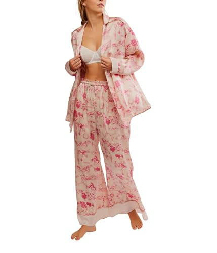 Free People Women's Dreamy Days Pajama Set, Tea Combo, XS | Amazon (US)