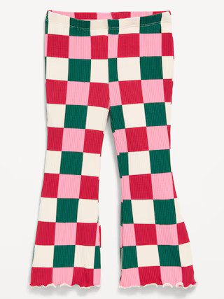 Printed Ribbed Flared Leggings for Toddler Girls | Old Navy (US)