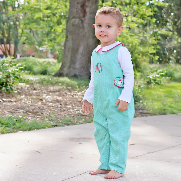 Happy Santa Green Longall | Classic Whimsy