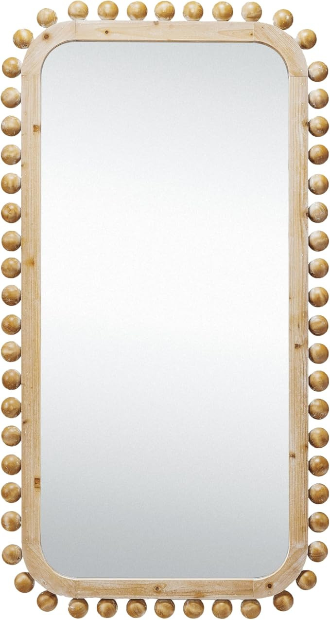 Creative Co-Op Firwood Boho-Southwestern Rectangular Wall Mirror, Natural | Amazon (US)