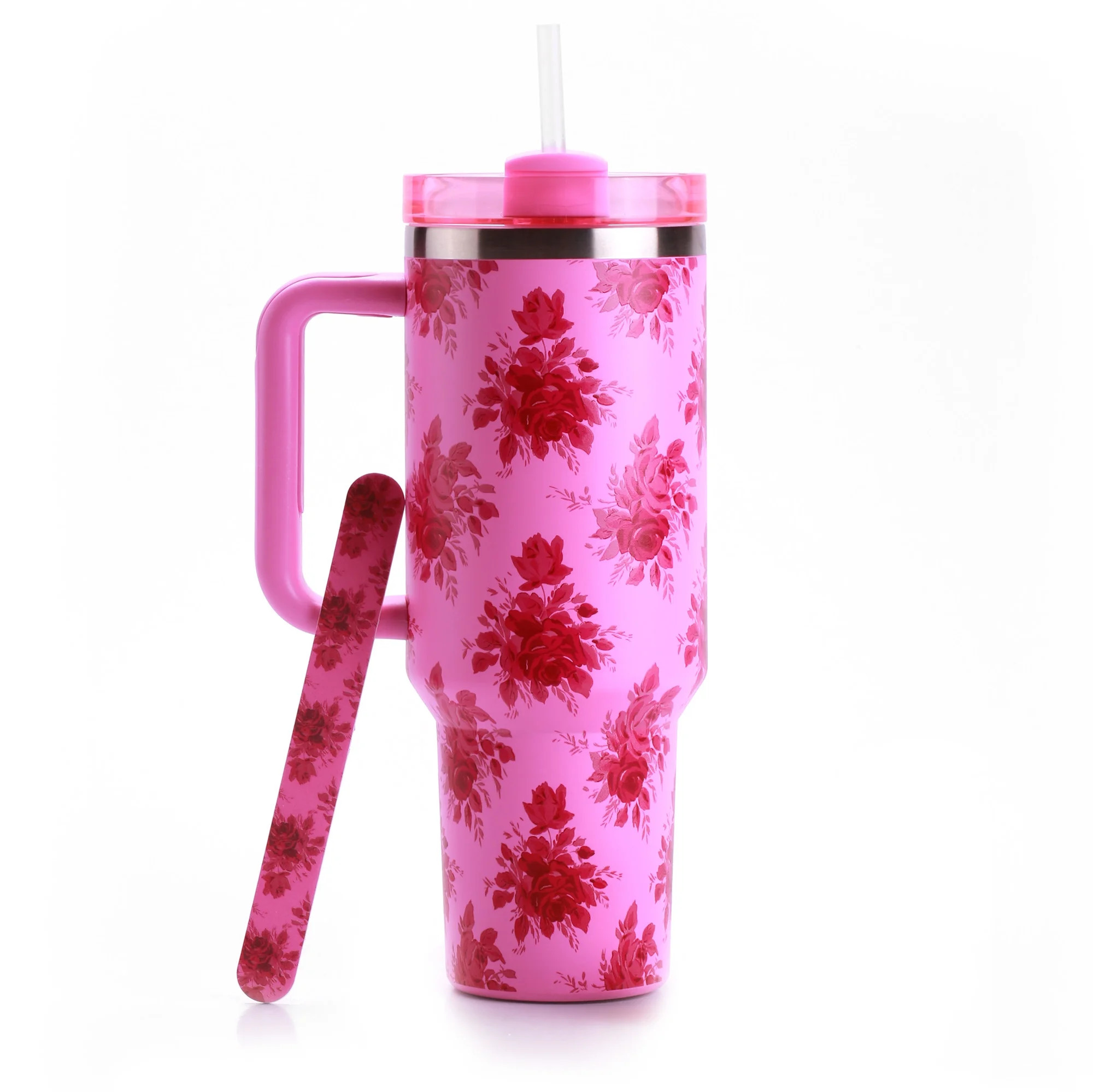 Hi Peach Layne 40 oz Pink Beauty Insulated Tumbler with Nail File | Walmart (US)