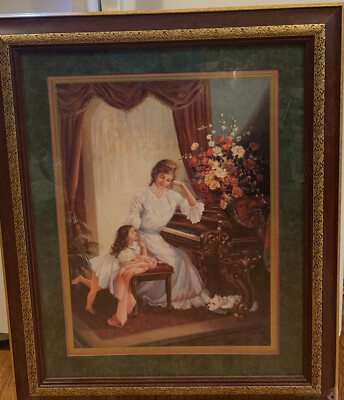 Home Interiors Victorian Piano Picture  “May I Play” Fran D Giacomo Rare | eBay US