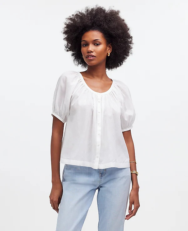 Puff-Sleeve A-Line Top | Madewell