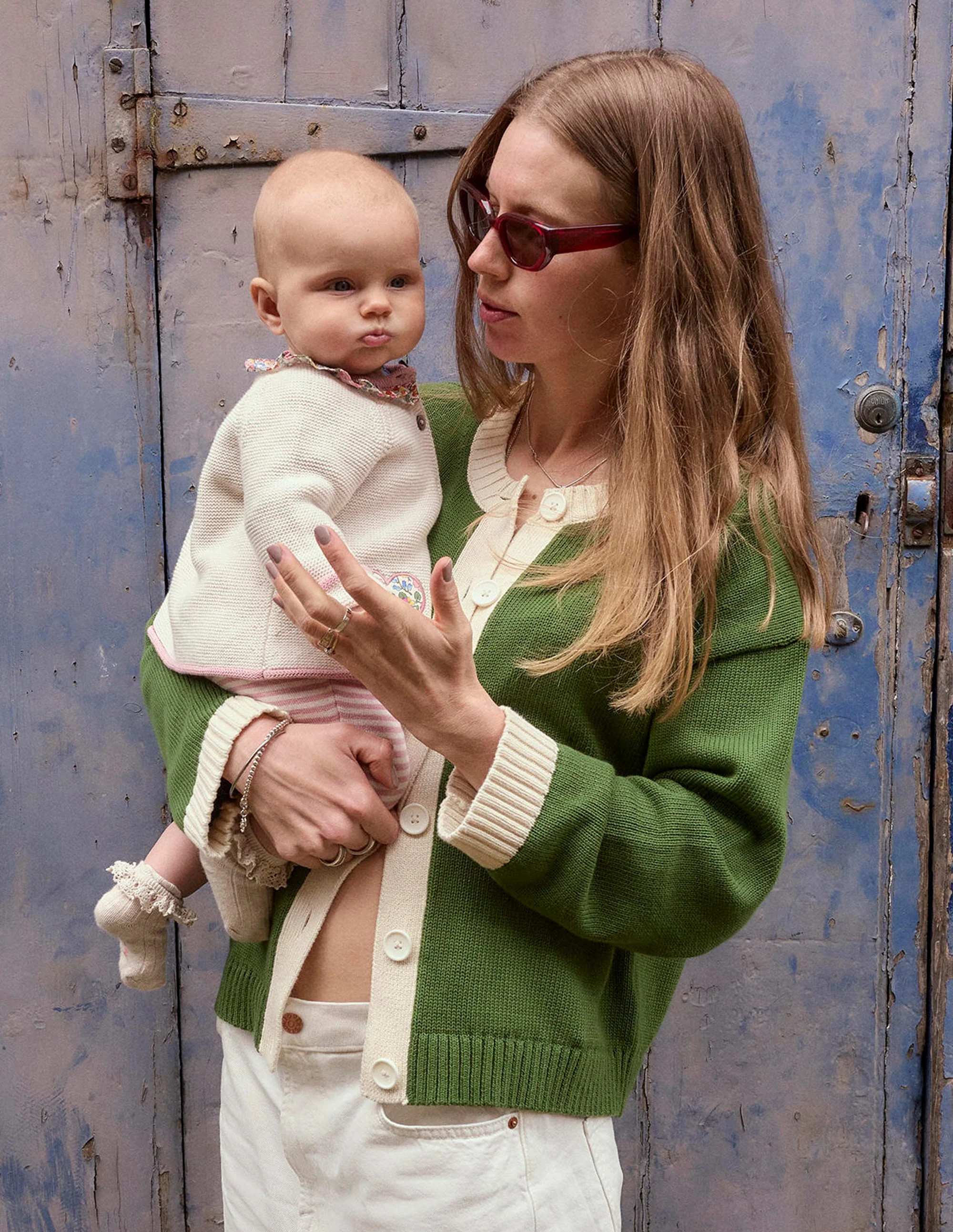 Pretty Knitted Play Set-Ecru Marl Hearts | Boden (US)