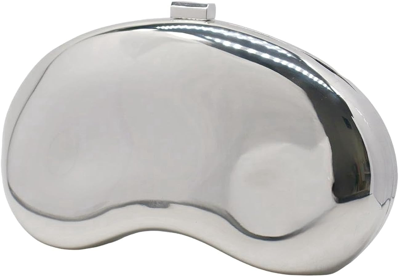 Women Sparkly Acrylic Clutch Bag Metallic Evening Handbag Cute Shell Shape Purse Metal Chain Shou... | Amazon (US)