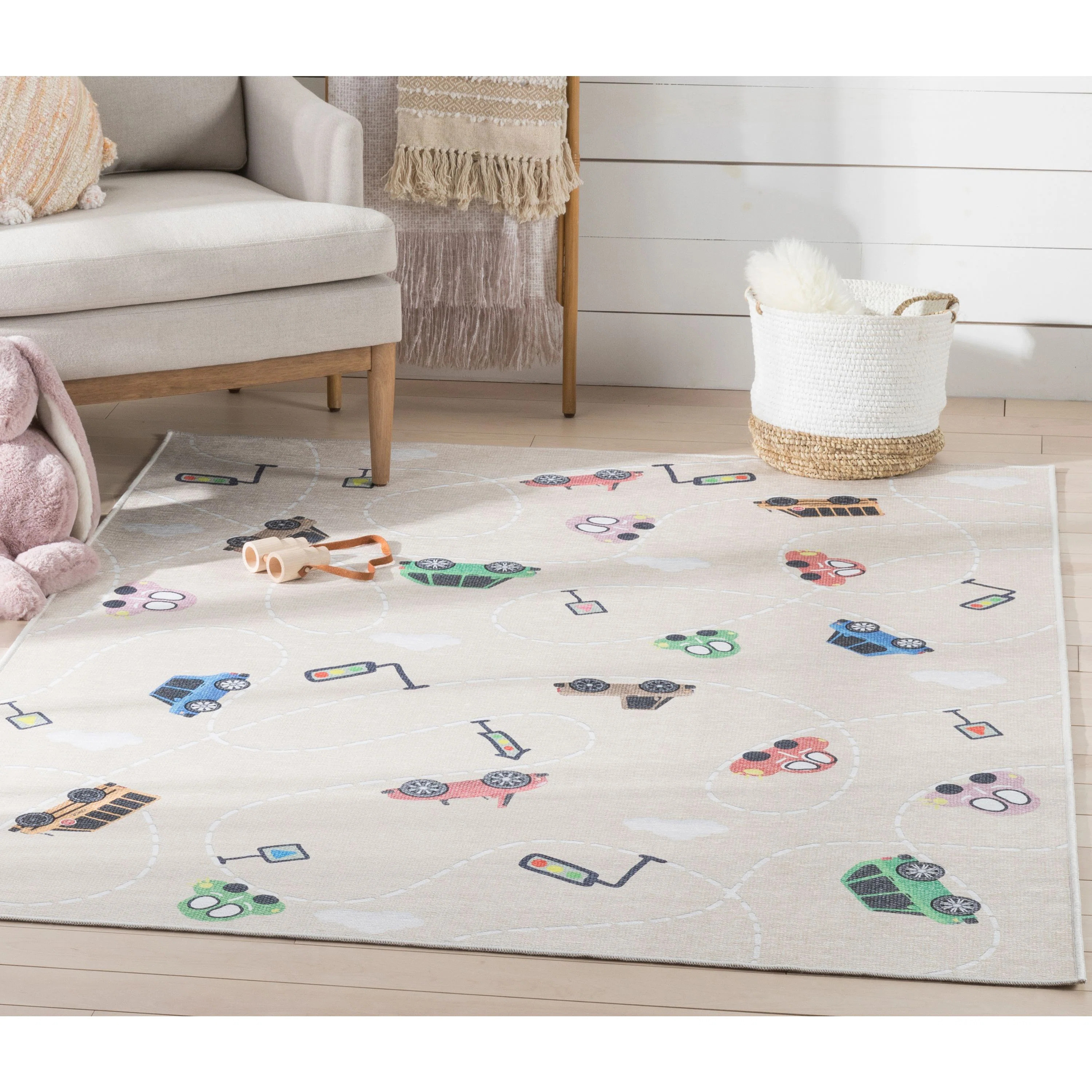 Klingbeil Kids Rugs Traffic Modern Beige Area Rug | Wayfair North America