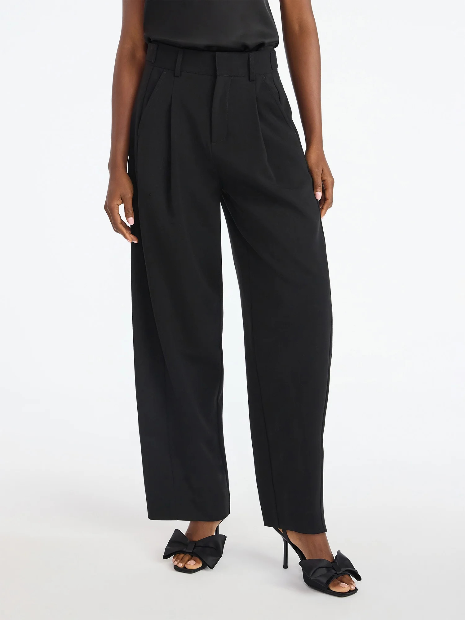 Scoop Women’s Slouchy Barrel Trouser Pants, Sizes 0-20 | Walmart (US)