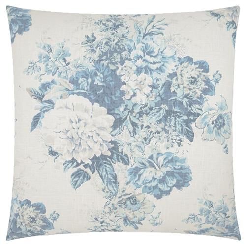Wade Modern Classic  Blue Feather Down Decorative Throw Pillow - 24x24 | Kathy Kuo Home