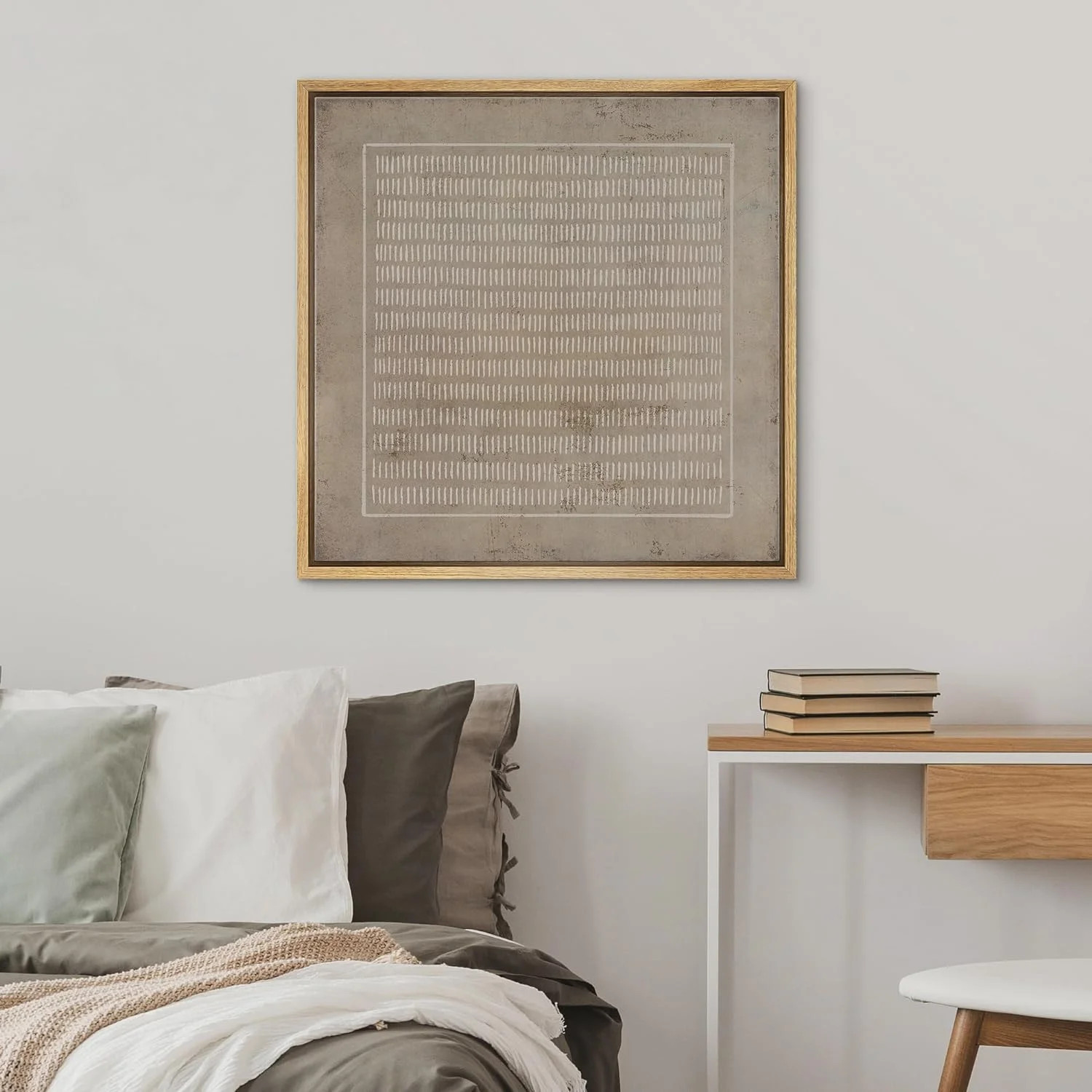 PixonSign Framed Canvas Wall Art Grunge Pastel Geometric Line Collage Print Abstract Fine Art Dec... | Walmart (US)