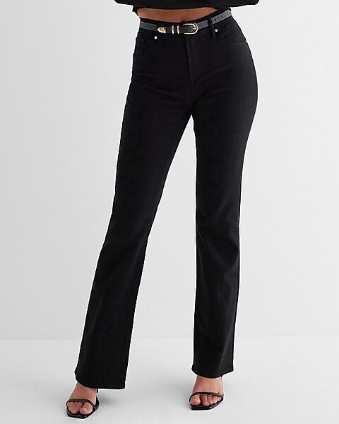 Mid Rise Black Bootcut Jeans | Express