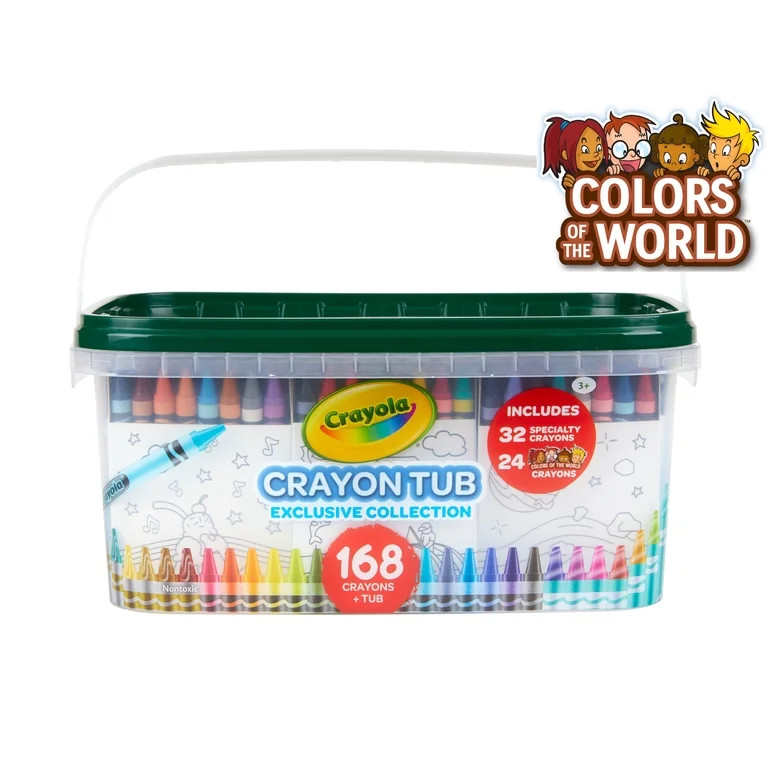 Crayola Crayon & Storage Tub, Bulk 168 Ct, With Specialty Crayons, Art Classroom Must Haves, Back... | Walmart (US)