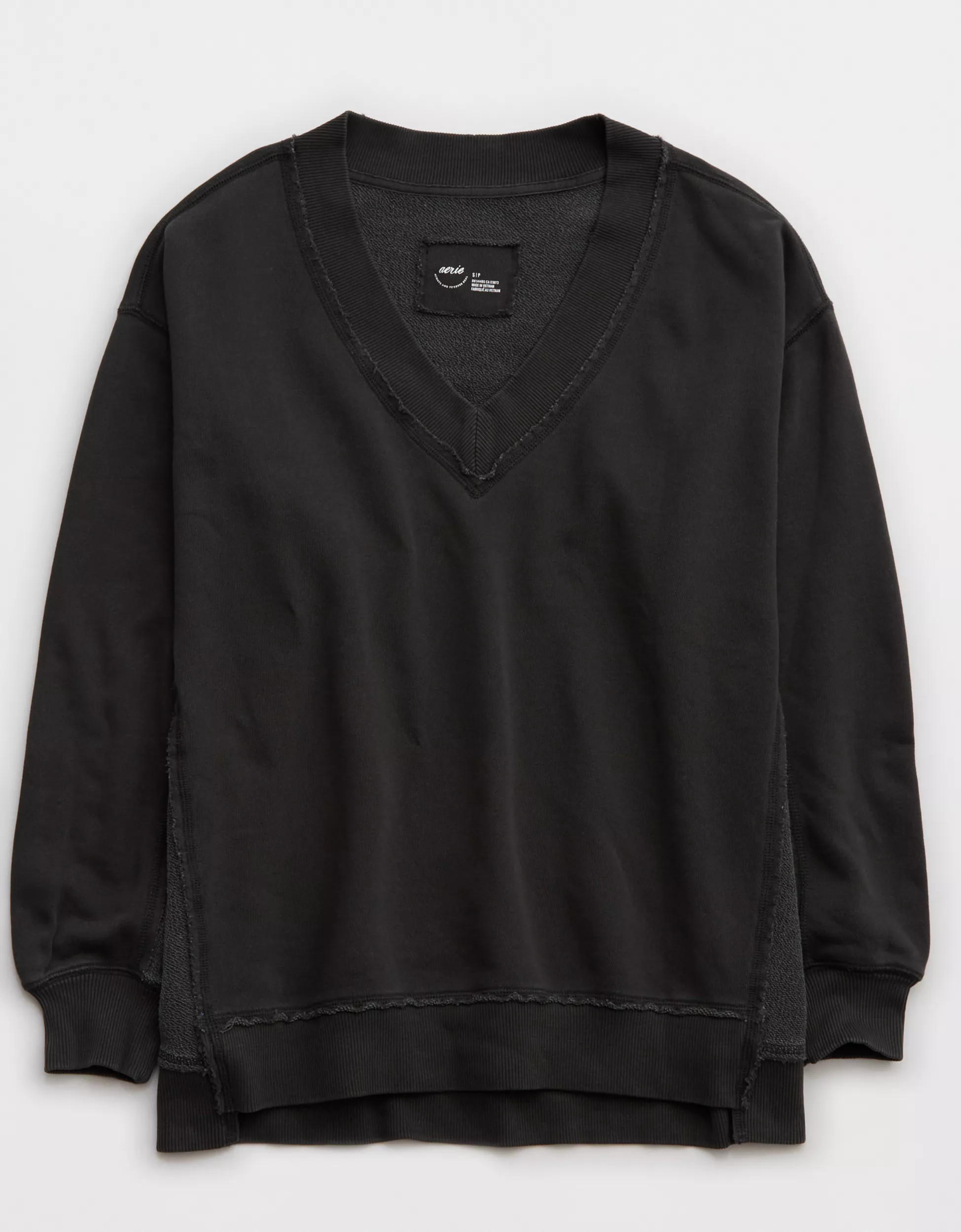 Aerie Vacay Every Day V Neck Sweatshirt | American Eagle Outfitters (US & CA)