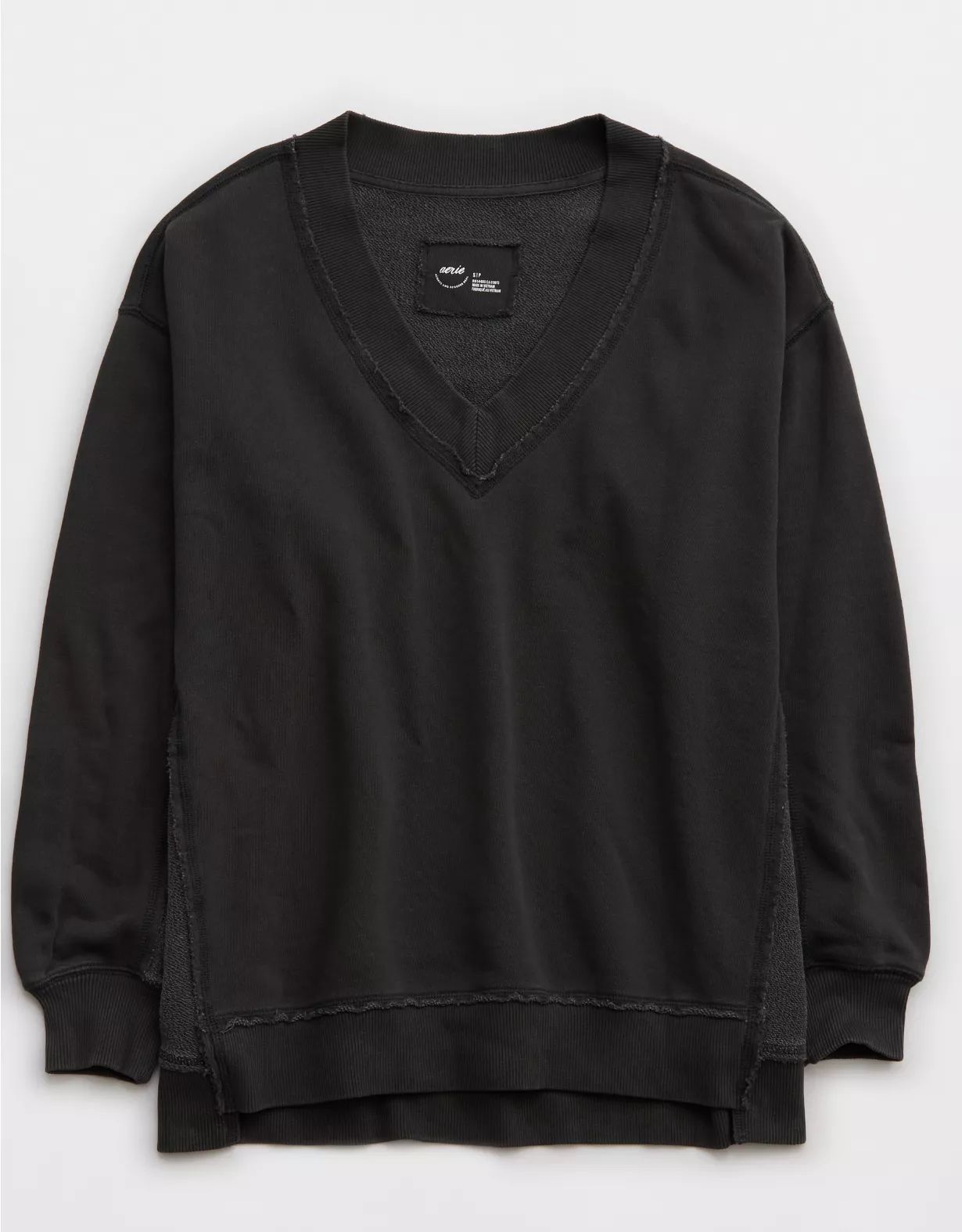 Aerie Vacay Every Day V Neck Sweatshirt | American Eagle Outfitters (US & CA)