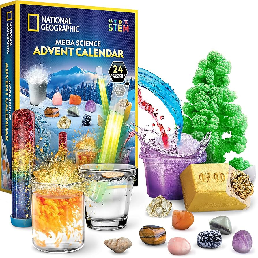 NATIONAL GEOGRAPHIC Science Kit & Rock Collection Advent Calendar 2025 – Jumbo Advent Calendar ... | Amazon (US)