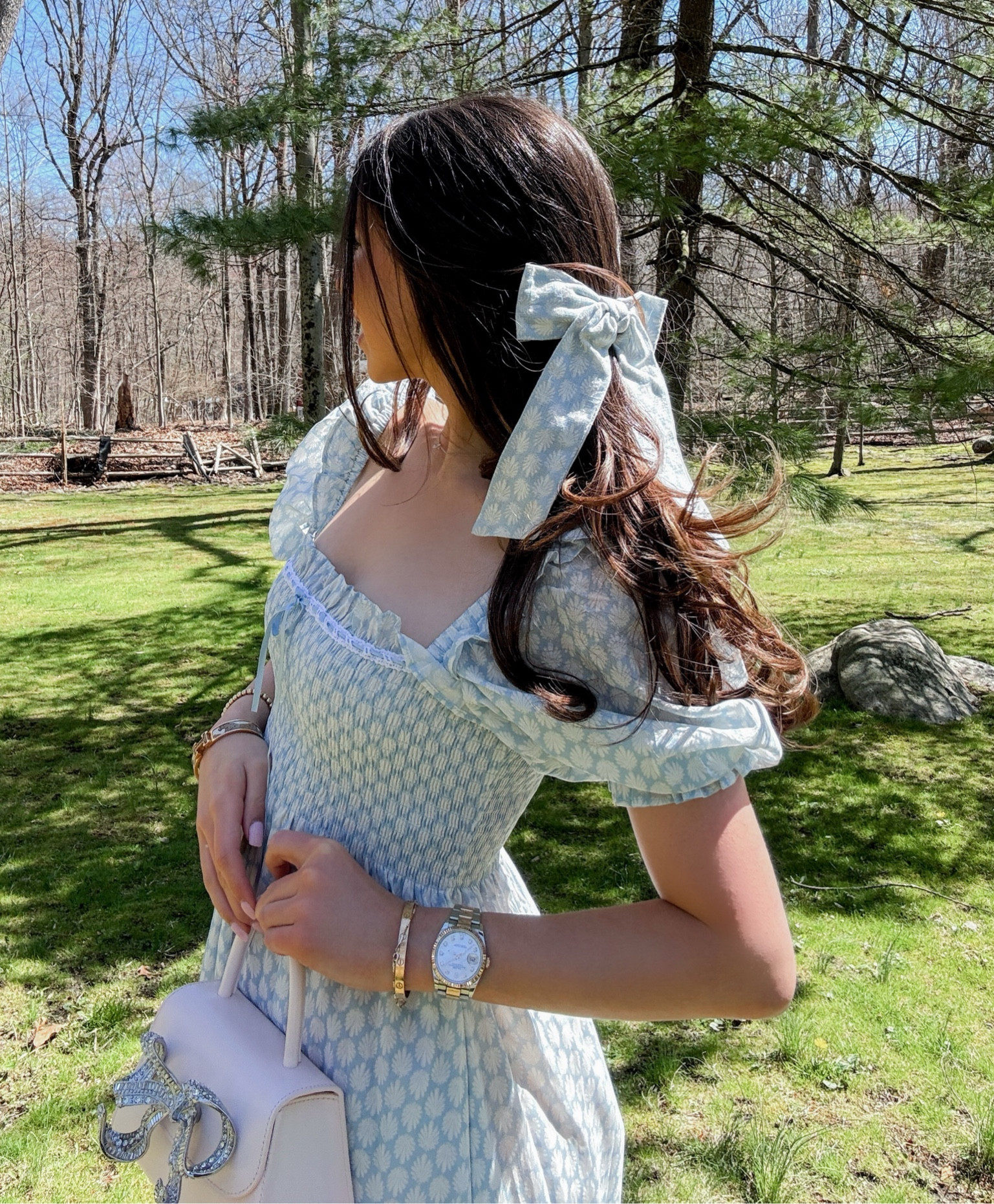Happy easter! I’m wearing head to toe Hill House—the perfect spring dress and a matching bow  

#LTKstyletip #LTKSeasonal