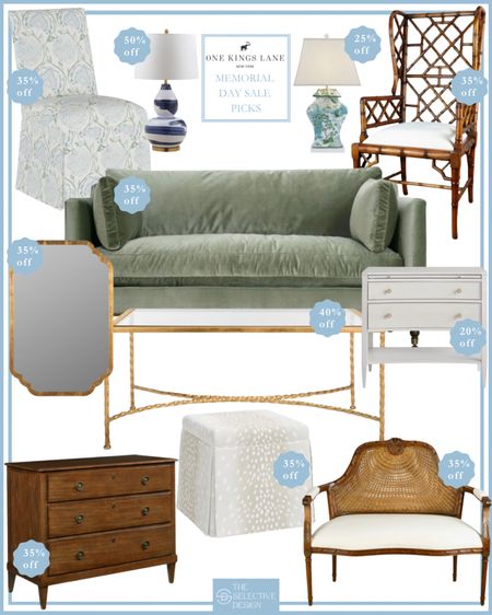 One Kings Lane Memorial Day Sale. So many good deals on timeless furniture and home decor! 

Timeless home decor, classic home decor, traditional home decor, southern home decor, Grandmillennial home decor, sale, timeless chest, wood chest, wood bench, timeless bench, upholstered ottoman, neutral home decor, gold mirror, gold coffee table, upholstered dining chair, green sofa, chippendale chair, chinoiserie,  rattan chair, timeless lamp, blue lamp, green lamp  

#LTKHome #LTKSaleAlert #LTKFindsUnder100