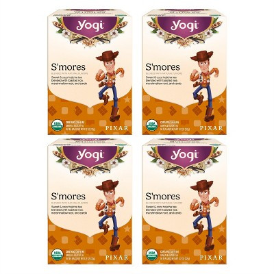 Yogi S'mores Tea (4 pack, 16 each) - Caffeinated Organic Green & Puerh Teas | Target