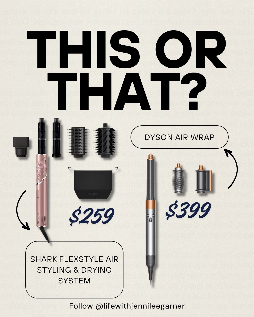 Is it finally time to dethrone the Queen of Blowouts? 👑

The most anticipated hair battle of the year is officially on! My brand new blog post breaks down the major differences between the iconic Dyson Airwrap and the new, budget-friendly powerhouse, the Shark FlexStyle.

If you're wondering which multi-styler gives you the best at-home blowout without the extreme heat damage, this comparison is for you! We cover price, performance on fine hair vs. thick hair, and the one key feature the Shark has that the Dyson is missing.

Click the link below to read the full Dyson Airwrap alternative showdown and find out which one wins! 👇

#SharkFlexStyle #DysonAirwrap #HairToolShowdown #BlogAlert #AtHomeBlowout #BeautyReview

#LTKSaleAlert #LTKOver40 #LTKBeauty