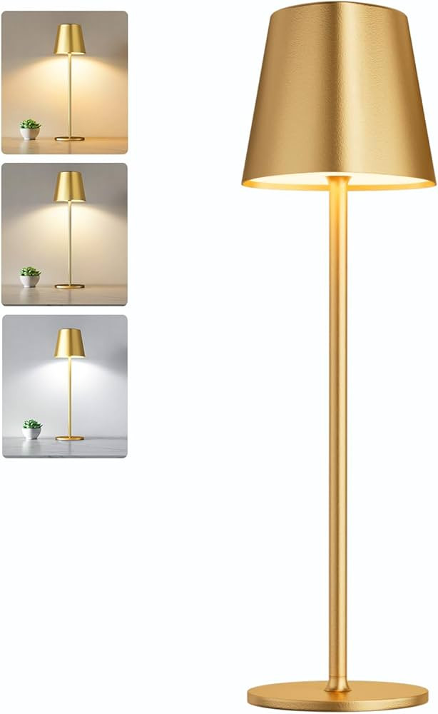 Kakanuo Cordless Table Lamp, Battery Operated Lamp, Portable LED Desk Lamp, Wireless Rechargeable... | Amazon (US)