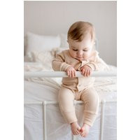 Organic Waffle Sleeper, Coming Home Outfit, Baby Girl Romper, Organic Baby Clothes, Long Sleeved Footie Sleep | Etsy (US)