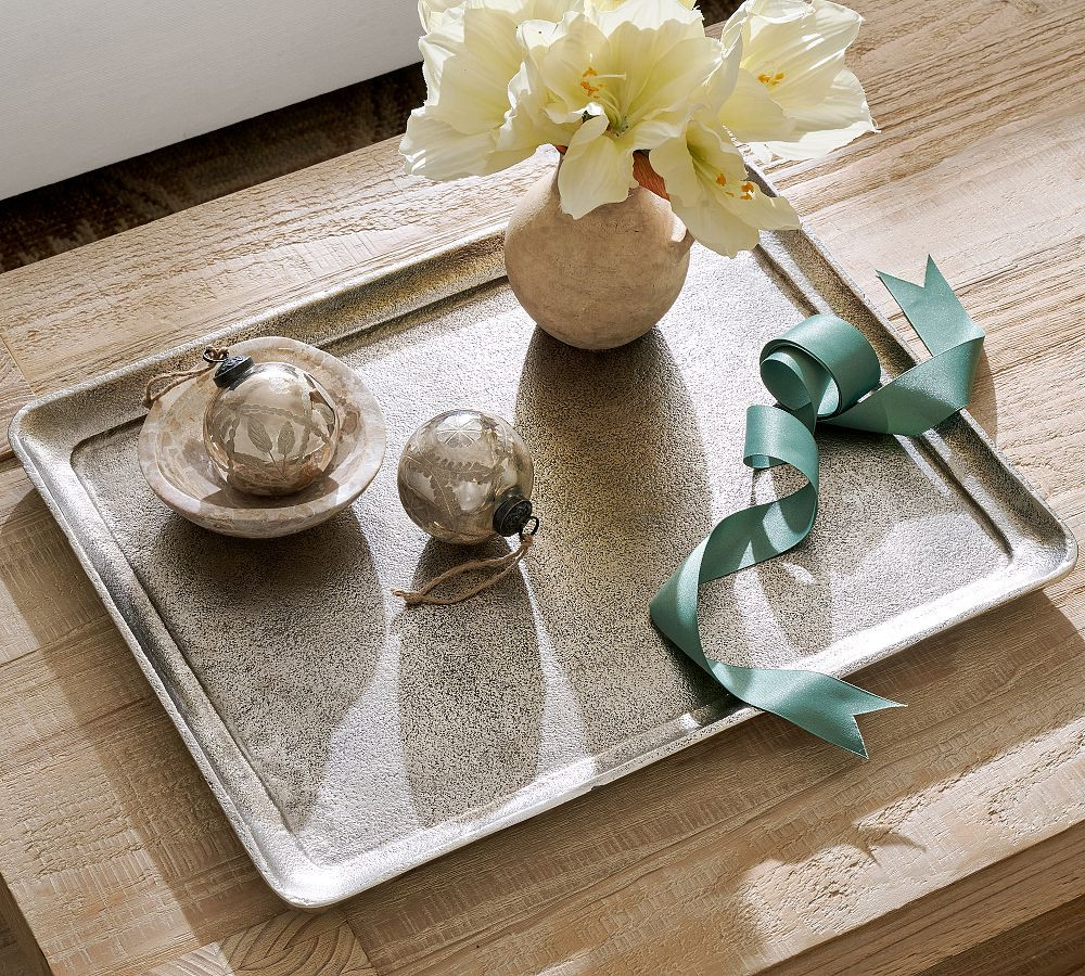 Antique Silver Square Tray | Pottery Barn (US)