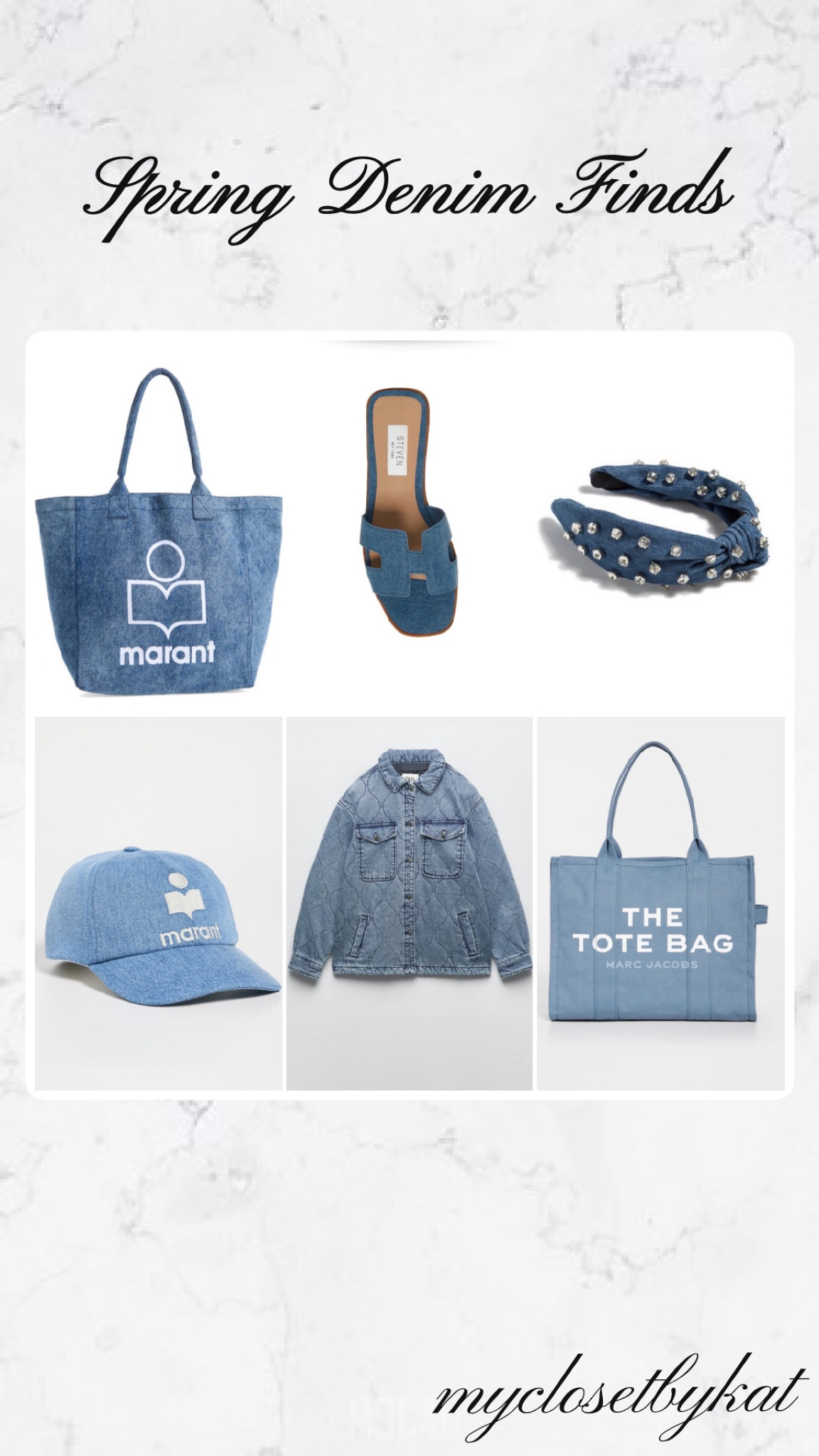 Shop Denim-on-Denim!  Love these beautiful blues for Spring. 

Denim. Denim accessories. Denim hat. Denim quilted jacket. Denim tote. Denim shoes. Marc Jacobs Tote. Isabel Marant Tote.

#LTKstyletip #LTKFind #LTKSeasonal