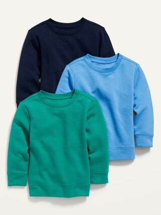 Unisex Crew-Neck Pullover Sweatshirt 3-Pack for Toddler | Old Navy (US)